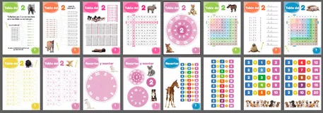 Bild in der Beschreibung des Unterrichtsmaterials Tablas de Multiplicar. TABLA DEL 2 von Lola Pirindola #1