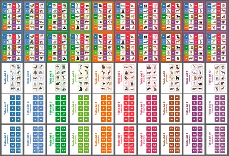Bild in der Beschreibung des Unterrichtsmaterials JUEGO DE ANIMALES. Tablas de Multiplicar von Lola Pirindola #1