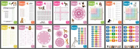 Bild in der Beschreibung des Unterrichtsmaterials PACK Tablas de Multiplicar del 1 al 5 von Lola Pirindola #4