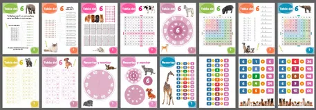 Bild in der Beschreibung des Unterrichtsmaterials Tablas de Multiplicar. TABLA DEL 6 von Lola Pirindola #1