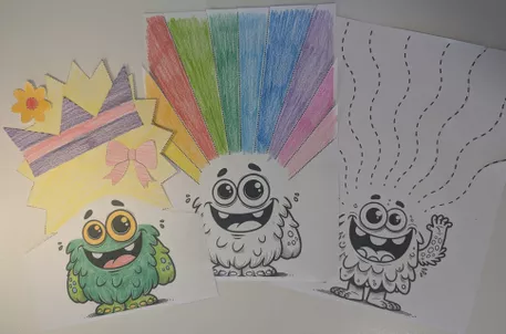 Bild in der Beschreibung des Unterrichtsmaterials ✂️Scherenübungen Monster – 16 Arbeitsblätter zur Feinmotorik (Kindergarten & Vorschule) von JBC Kids #1