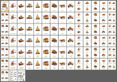 Bild in der Beschreibung des Unterrichtsmaterials Fichas transportes LETRA LIGADA ES-EN ANIMACIÓN Vol.1 von Lola Pirindola #1