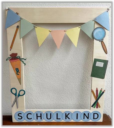 Bild in der Beschreibung des Unterrichtsmaterials Einschulung - Fotorahmen - erster Schultag (Klasse 1) #einschulungbyextraklasse von Extraklasse #1