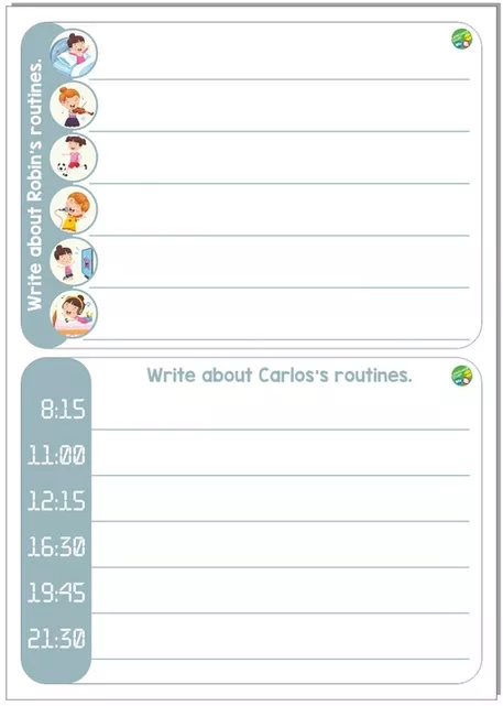 Bild in der Beschreibung des Unterrichtsmaterials Describing Daily Routines 7in1 von Language Stuff #2