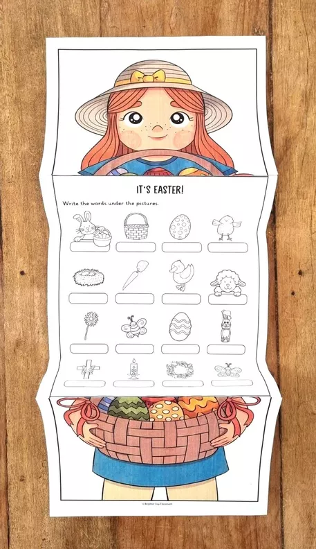 Bild in der Beschreibung des Unterrichtsmaterials Easter craftivity para clases de inglés von Brighter Day Classroom #1