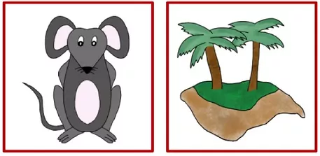 Bild in der Beschreibung des Unterrichtsmaterials Leiterspiel Reime mit Bildkarten von Grubär #1