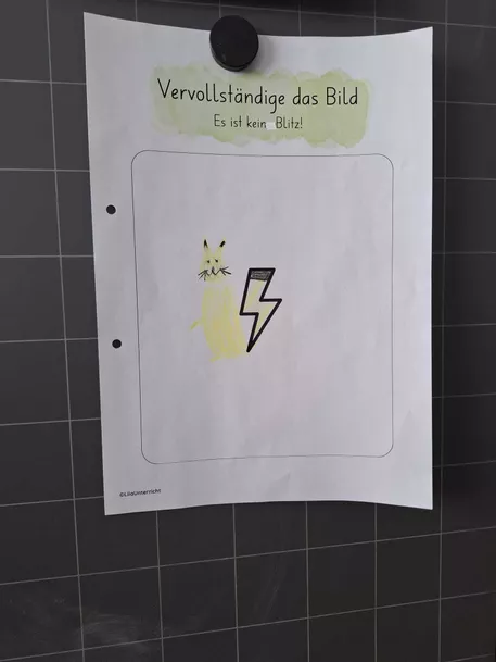 Bild in der Beschreibung des Unterrichtsmaterials Vervollständige das Bild, Think outside the box von LilaUnterricht #1