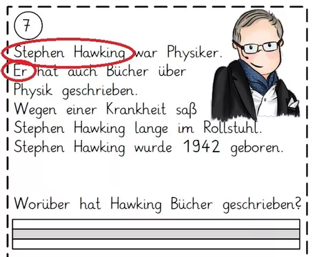 Bild in der Beschreibung des Unterrichtsmaterials Lesepass Texte, Fragen und Antworten Berühmte Persönlichkeiten Textebene von Grubär #1