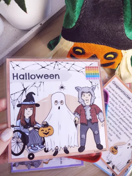 Bild in der Beschreibung des Unterrichtsmaterials Halloween: Schaurige Geburtstagsparty | Lesekartei zu POP ITs | Klasse 3/4 von Papillionis #1