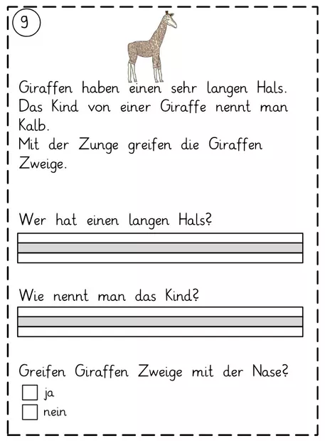 Bild in der Beschreibung des Unterrichtsmaterials Lesepass Texte, Fragen und Antworten Tiere Textverständnis von Grubär #1