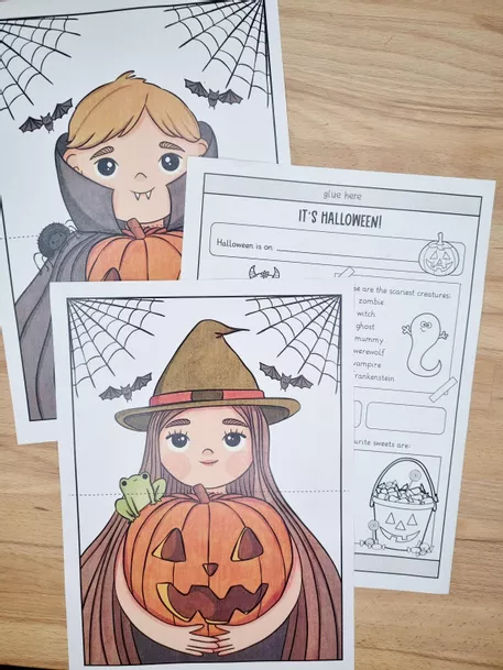 Bild in der Beschreibung des Unterrichtsmaterials Halloween Steckbrief zum Basteln: Englisch Sprechanlässe & Craftivity (Grundschule & Sek 1) von Brighter Day Classroom #1