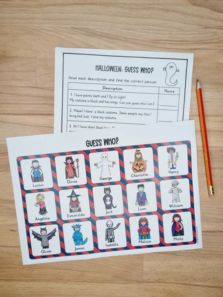 Bild in der Beschreibung des Unterrichtsmaterials Halloween - ejercicio de lectura (inglés) von Brighter Day Classroom #1