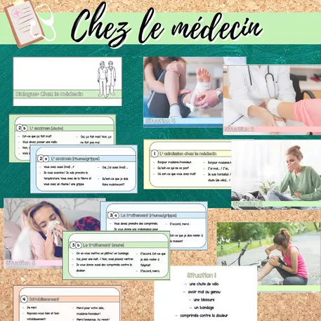Bild in der Beschreibung des Unterrichtsmaterials Dialoge: Chez le médecin von Mme_Sie #1