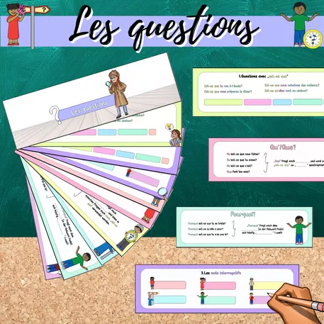 Bild in der Beschreibung des Unterrichtsmaterials Lernfächer: Phrase interrogative/ Questions von Mme_Sie #1