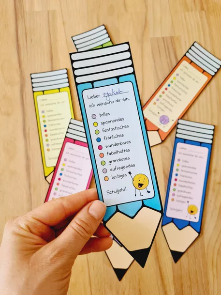 Bild in der Beschreibung des Unterrichtsmaterials Willkommensgeschenk zum Schulanfang – Druckbarer Bleistift mit guten Wünschen von Brighter Day Classroom #1