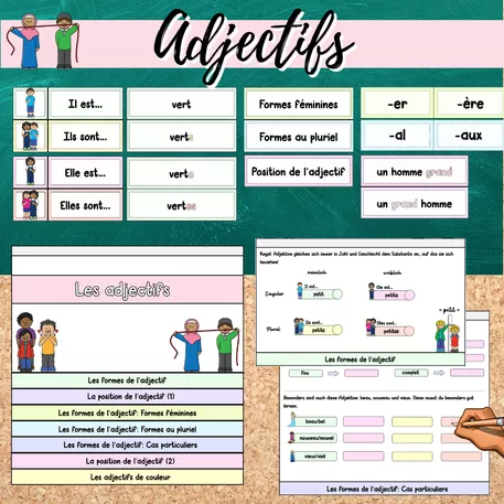Bild in der Beschreibung des Unterrichtsmaterials Materialpaket: Les adjectifs von Mme_Sie #1