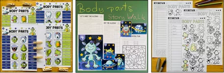 Bild in der Beschreibung des Unterrichtsmaterials BODY PARTS - English Bundle von MyTeachingFactory #2