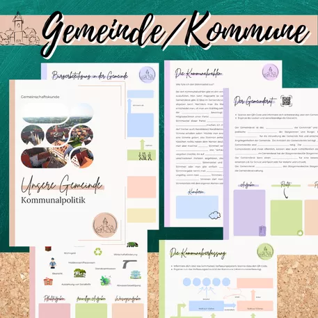 Bild in der Beschreibung des Unterrichtsmaterials Arbeitsheft: Gemeinde/ Kommune (Kommunalpolitik) von Mme_Sie #1