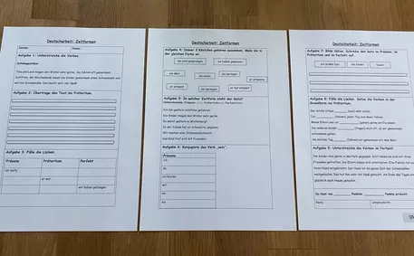 Bild in der Beschreibung des Unterrichtsmaterials Klassenarbeit Zeitformen mit Lösung und Bewertung (Klasse 3) von Grundschulimpulse #1