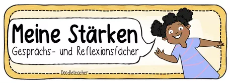 Bild in der Beschreibung des Unterrichtsmaterials Meine Stärken / Über Mich - Gesprächsfächer (+ Interactive) von Doodleteacher #2