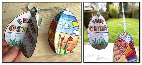 Bild in der Beschreibung des Unterrichtsmaterials Oster-Bastelei / Ostern 3D Ei - (Muster, Pop-Art und Sketchnotes) Osterferien von Doodleteacher #1