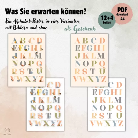Bild in der Beschreibung des Unterrichtsmaterials Vorschul-Arbeitsblätter Lustige Buchstaben A-F, Kindergarten Bildungsaktivitäten von Katerina | Malulu For Kids #2