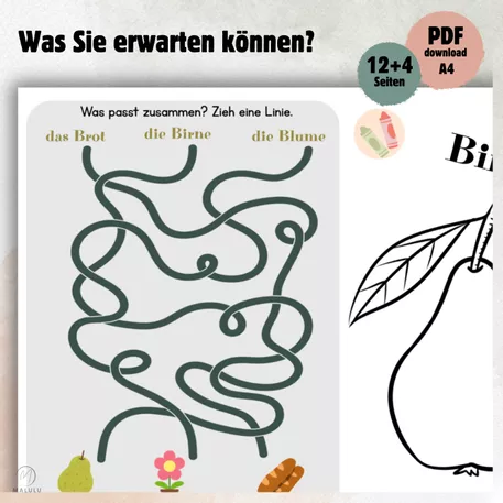 Bild in der Beschreibung des Unterrichtsmaterials Vorschul-Arbeitsblätter Lustige Buchstaben A-F, Kindergarten Bildungsaktivitäten von Katerina | Malulu For Kids #5