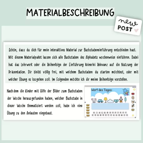 Bild in der Beschreibung des Unterrichtsmaterials Interaktive Buchstabeneinführung - ABC, Laute & Silben für Klasse 1 von Freulein Hygge #2