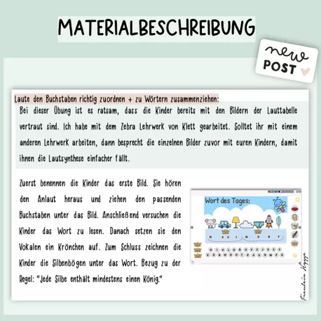 Bild in der Beschreibung des Unterrichtsmaterials Interaktive Buchstabeneinführung - ABC, Laute & Silben für Klasse 1 von Freulein Hygge #3