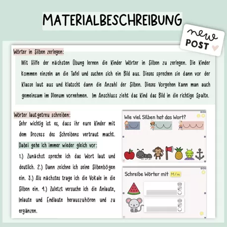 Bild in der Beschreibung des Unterrichtsmaterials Interaktive Buchstabeneinführung - ABC, Laute & Silben für Klasse 1 von Freulein Hygge #4