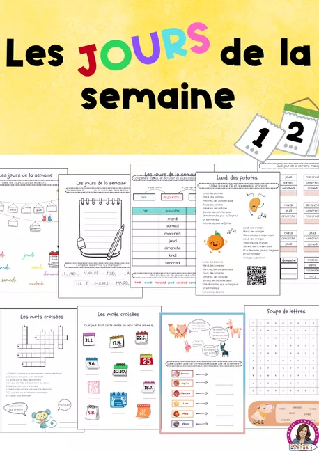 Bild in der Beschreibung des Unterrichtsmaterials Les jours de la semaine von Magic Learning Tools Diana #1