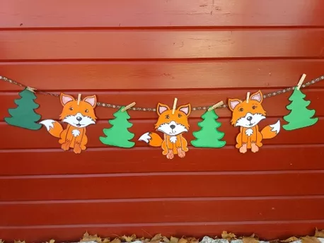 Bild in der Beschreibung des Unterrichtsmaterials Fuchs basteln Bastelvorlage Wald Adventskalender von Wolkenland.Graphics #4