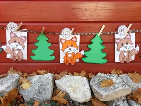 Bild in der Beschreibung des Unterrichtsmaterials Fuchs basteln Bastelvorlage Wald Adventskalender von Wolkenland.Graphics #3