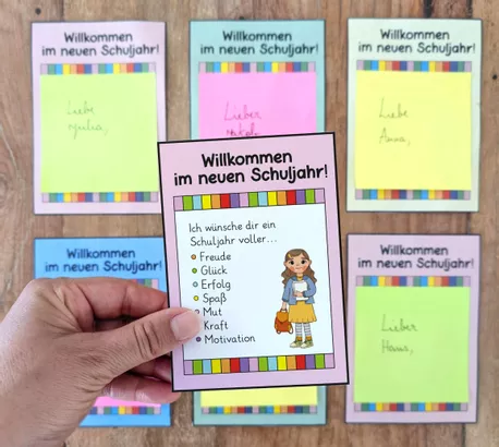 Bild in der Beschreibung des Unterrichtsmaterials Willkommensgeschenk / Willkommensgruß zum Schulanfang von Brighter Day Classroom #1