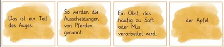 Bild in der Beschreibung des Unterrichtsmaterials Lesezuordnung Teekesselchen Polyseme Homonyme Partner finden von Grubär #2