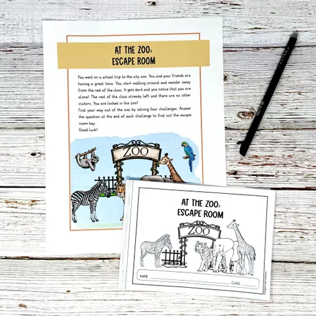 Bild in der Beschreibung des Unterrichtsmaterials Present Simple / Present Progressive Escape Room (inglés) von Brighter Day Classroom #1