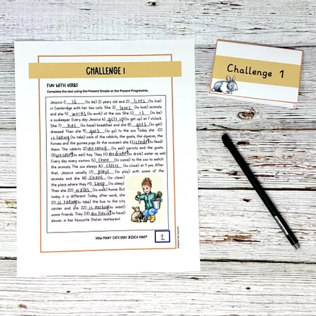 Bild in der Beschreibung des Unterrichtsmaterials Present Simple vs Present Continuous Escape Room (inglese) von Brighter Day Classroom #2