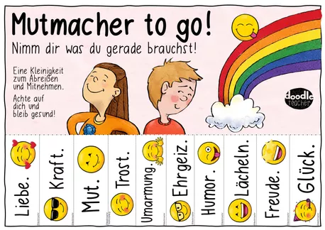 Bild in der Beschreibung des Unterrichtsmaterials Mutmacher to go / zum Mitnehmen von Doodleteacher #2
