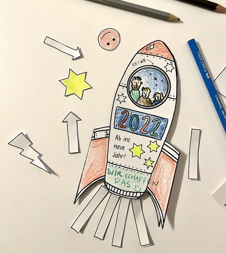 Bild in der Beschreibung des Unterrichtsmaterials Rakete 2026 / Raketen fürs neue Jahr / Neujahr mit Sketchnotes von Doodleteacher #8
