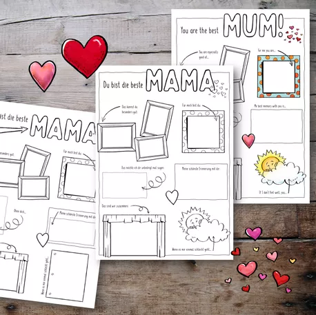 Bild in der Beschreibung des Unterrichtsmaterials Muttertag / Mama / Heldin (D, E, Fr + Sp) - Sketchnotes von Doodleteacher #1