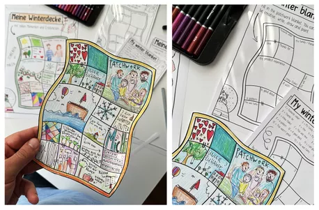 Bild in der Beschreibung des Unterrichtsmaterials My creative winter blanket - Englischunterricht von Doodleteacher #1