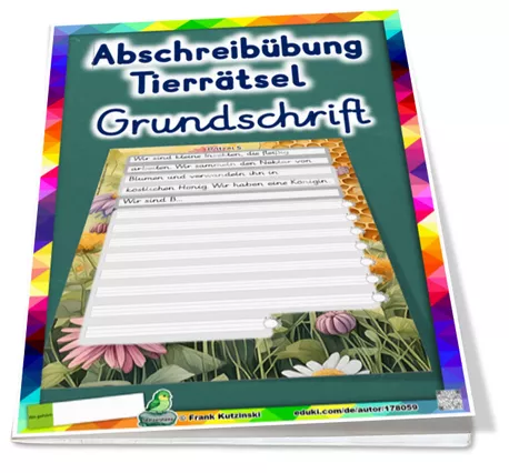 Bild in der Beschreibung des Unterrichtsmaterials Abschreibübung Tierrätsel in Grundschrift von Stolpersteine #17