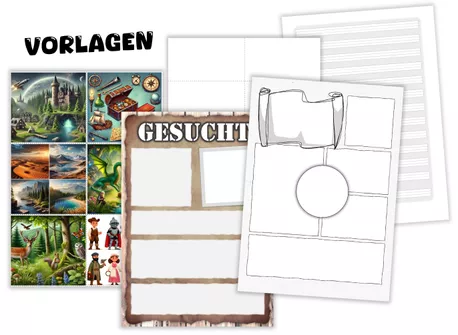 Bild in der Beschreibung des Unterrichtsmaterials 30 Schreibanlässe: erst malen, dann schreiben (Klasse 2-6) in 3 Lineaturen (D-A-CH) von Stolpersteine #2