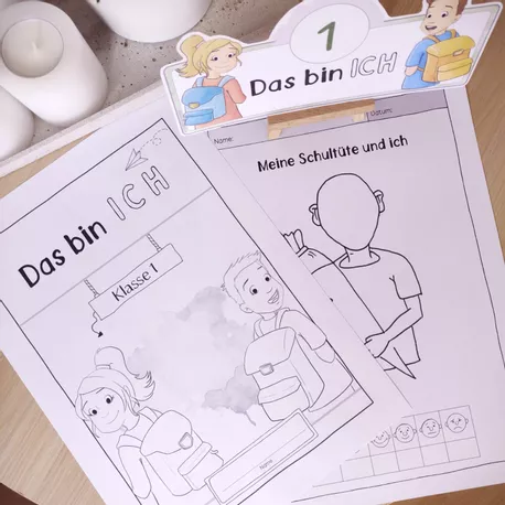 Bild in der Beschreibung des Unterrichtsmaterials Das bin ich - Arbeitsblätter zum Schulanfang | Klasse 1 von Papillionis #1