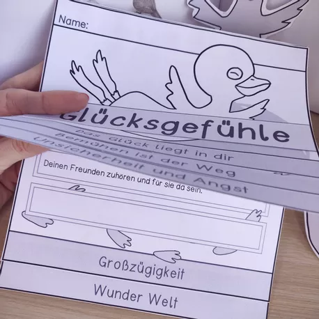 Bild in der Beschreibung des Unterrichtsmaterials Glücksgefühle | Das Glück liegt in dir | Flipbook von Papillionis #1