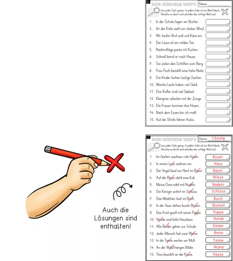Bild in der Beschreibung des Unterrichtsmaterials Lesetraining auf Satzebene - Hypothesen prüfen - Das falsche Wort von Odd Bird & Company #1