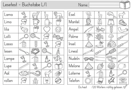 Bild in der Beschreibung des Unterrichtsmaterials Lesetest - Alle Buchstaben - Erste Wörter lesen - Lesetraining mit Blanko-Vorlage von Odd Bird & Company #1