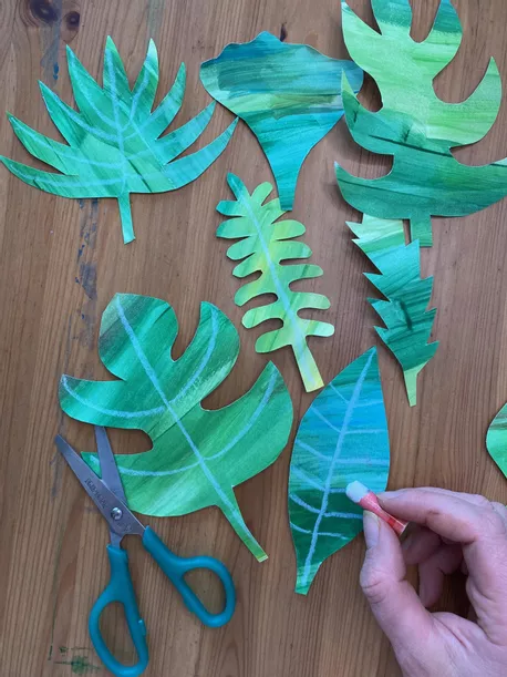 Bild in der Beschreibung des Unterrichtsmaterials Kunstprojekt - Henri Rousseau - Tiger im Dschungel - Schritt für Schritt von Odd Bird & Company #2