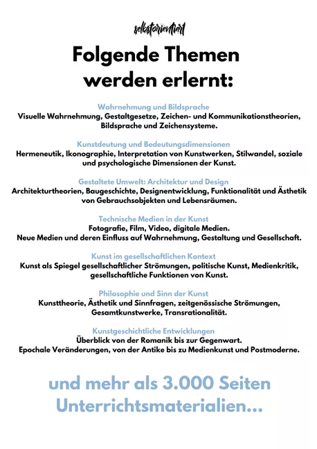 Bild in der Beschreibung des Unterrichtsmaterials Lehrplan Bildende Kunst in der Sekundarstufe II - Rheinland-Pfalz | Niedersachsen von selbstorientiert #1
