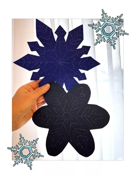 Bild in der Beschreibung des Unterrichtsmaterials Schneeflocken prickeln im Winter und zu Weihnachten von Odd Bird & Company #2